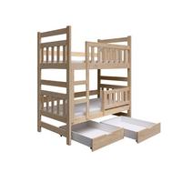 ETAGENBETT DINOS mit Bettkasten 80x185 cm Kieferfarben - Kieferfarben, Holz (80/185cm) - MASSENO