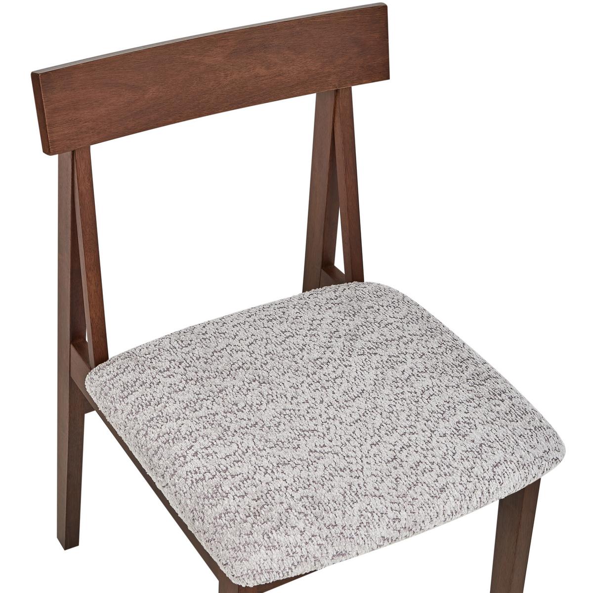 ESSZIMMERSTUHL 2er-Set Braun Isle - Braun/Grau, Holz (45/82/55cm) - Beliani