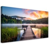 LEINWANDBILD Landschaften 80x40cm - Grün, Textil (80/40cm) - Feeby