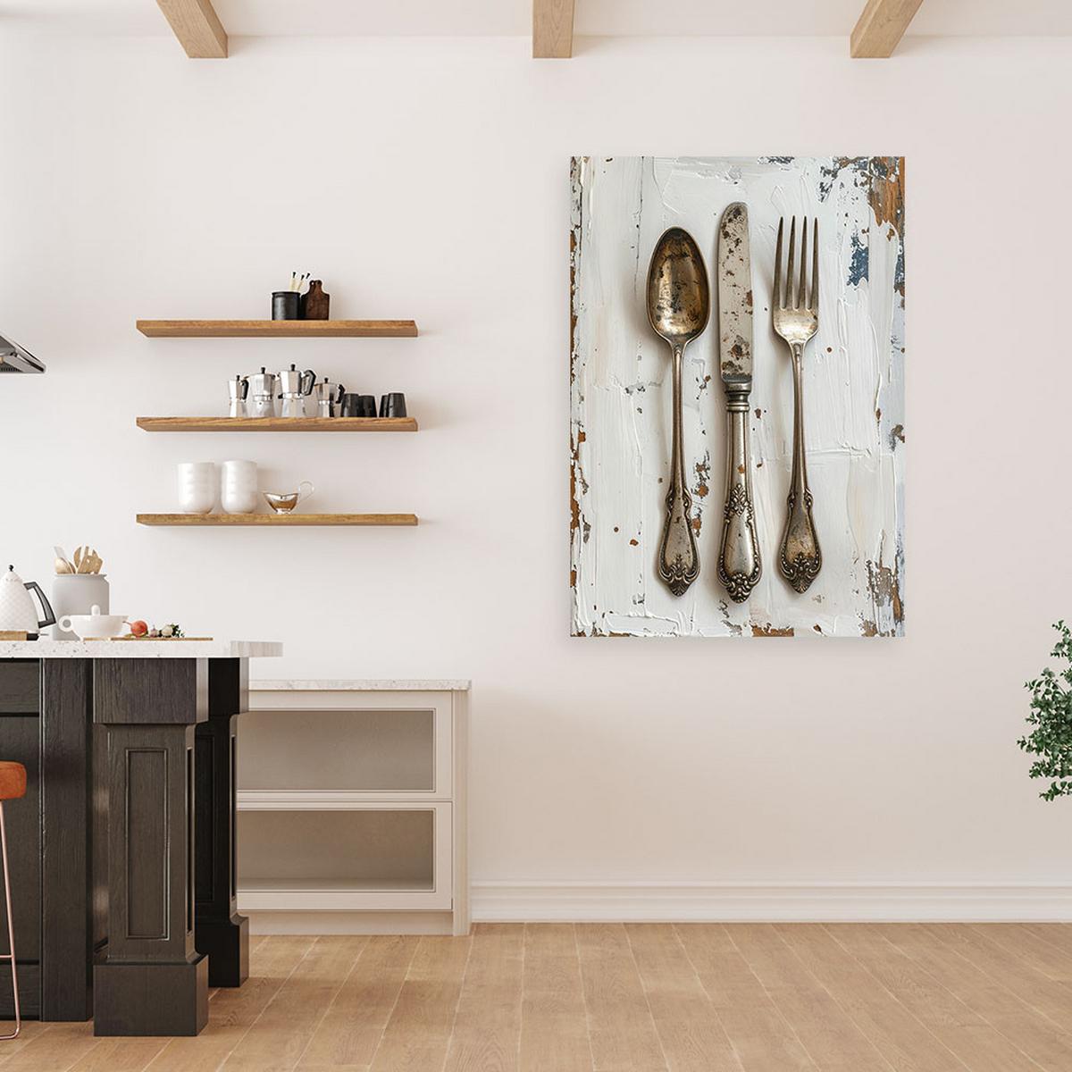 LEINWANDBILD Essen & Trinken 40x60cm - Beige, Textil (40/60cm) - Feeby