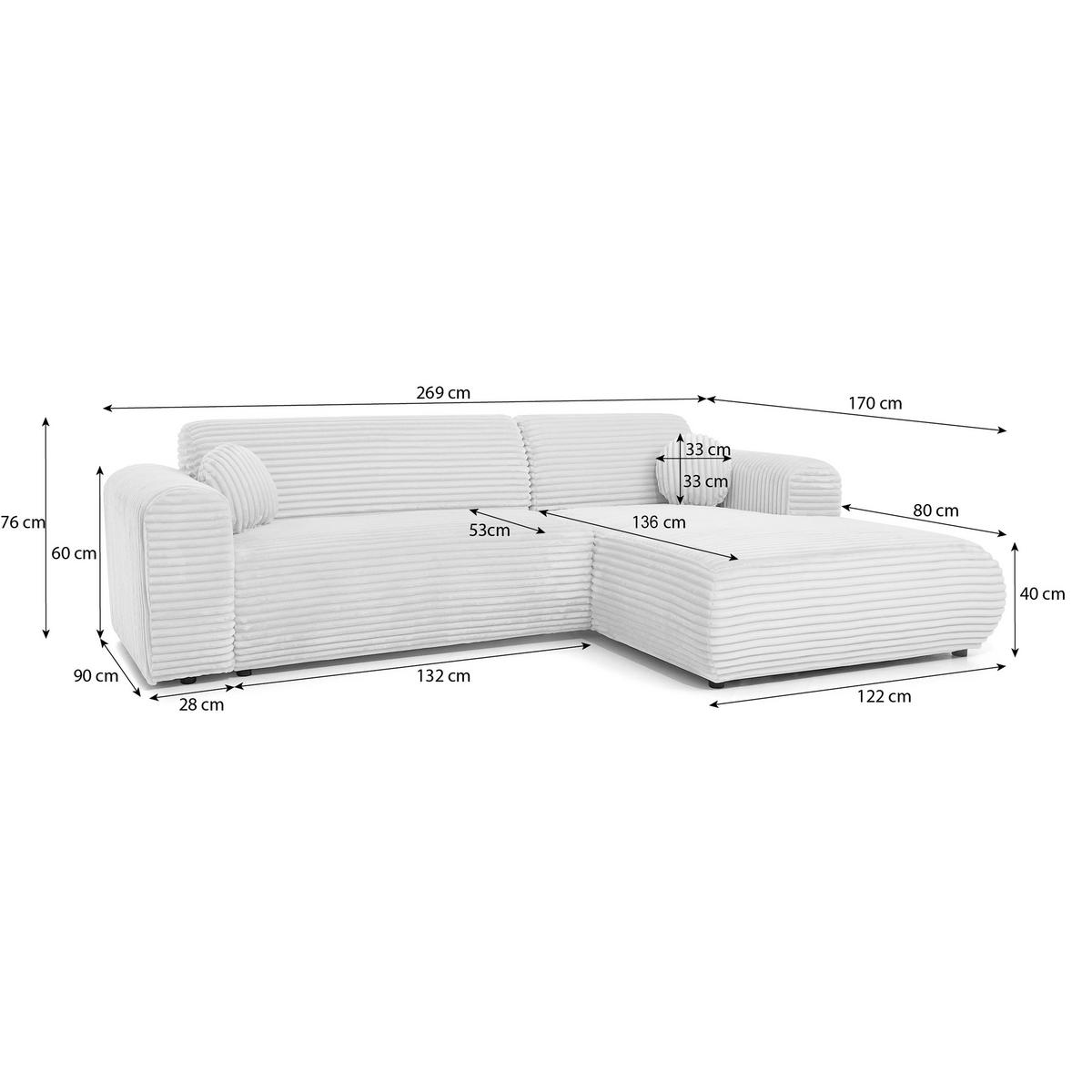 ECKSOFA Puerto, ohne Schlaffunktion, Dunkelgrün, links - Dunkelgrün/Schwarz, Textil (269/170cm) - Beautysofa