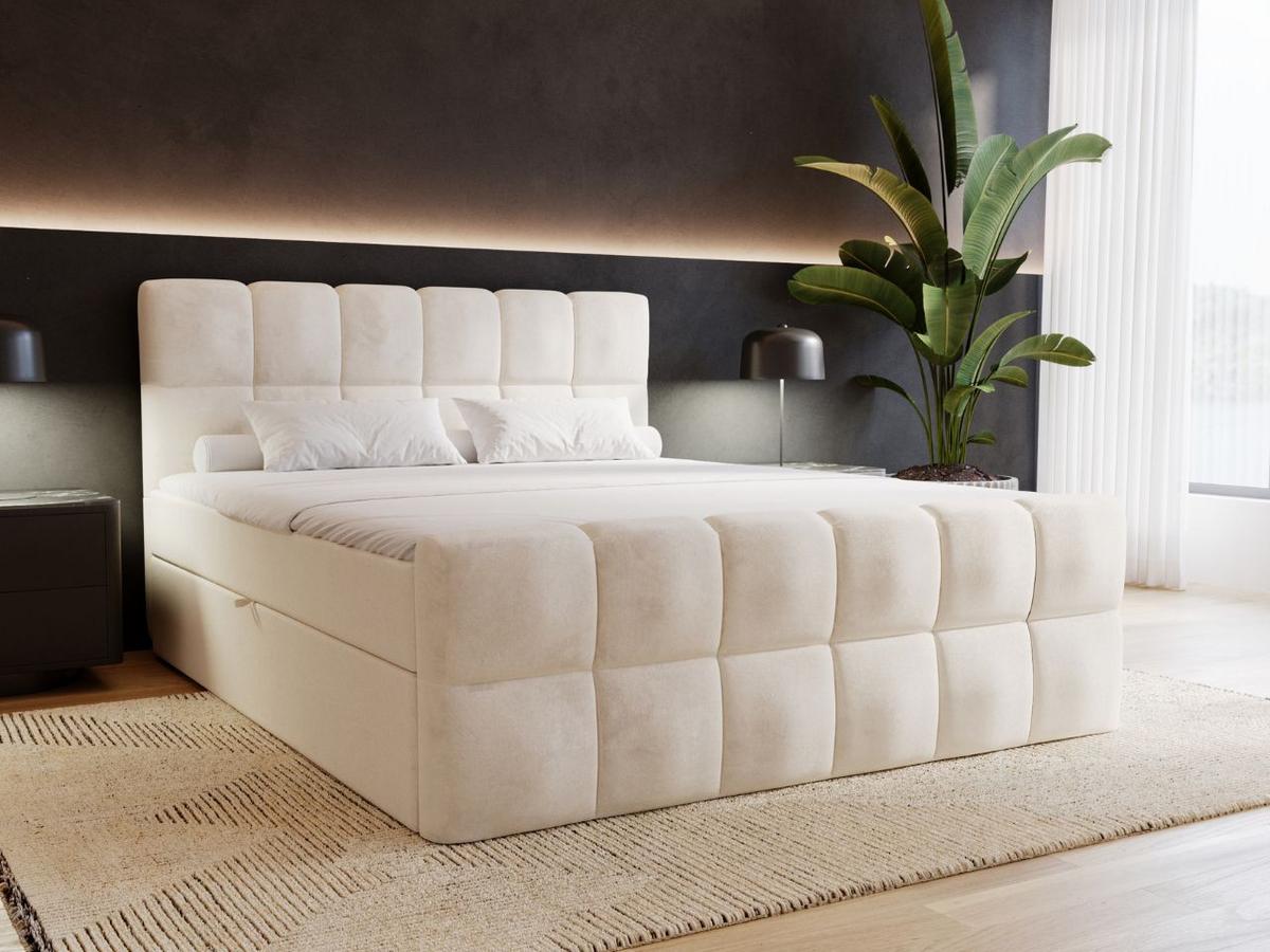 BOXBETT Alicante 200x200 Beige - Beige, Holz/Textil (200/200cm) - Graingold