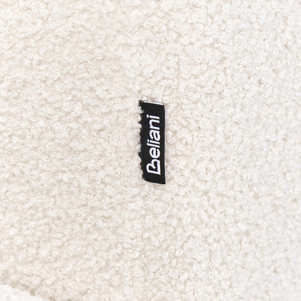 SESSEL Bouclé Weiß Odnes - Dunkelbraun, Textil (110/81/90cm) - Beliani