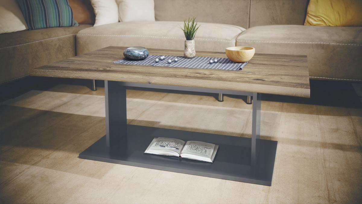 COUCHTISCH Melo Eiche Ribbeck - Alteiche, Holzwerkstoff (67.5/102/40cm) - Vladon