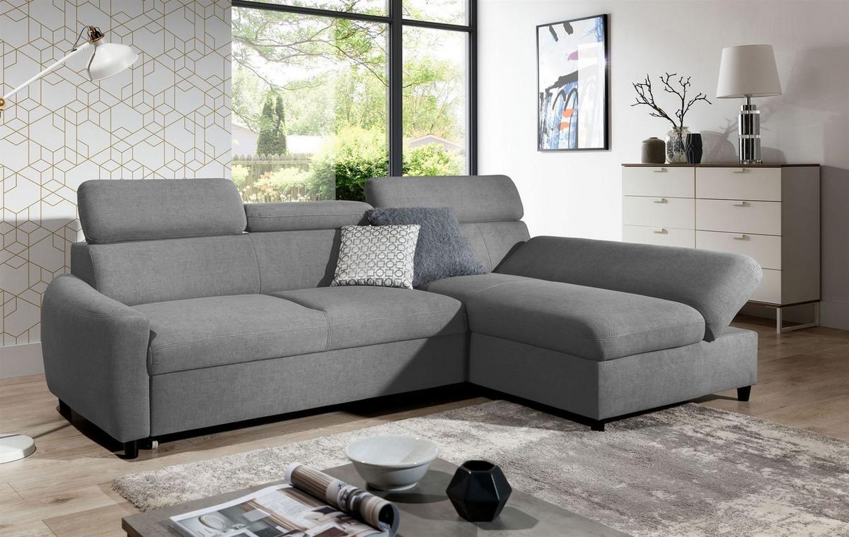 ECKSOFA Schlafsofa Anton Xs In Esito - Grau, Holzwerkstoff/Textil (170/260cm) - Fun Möbel