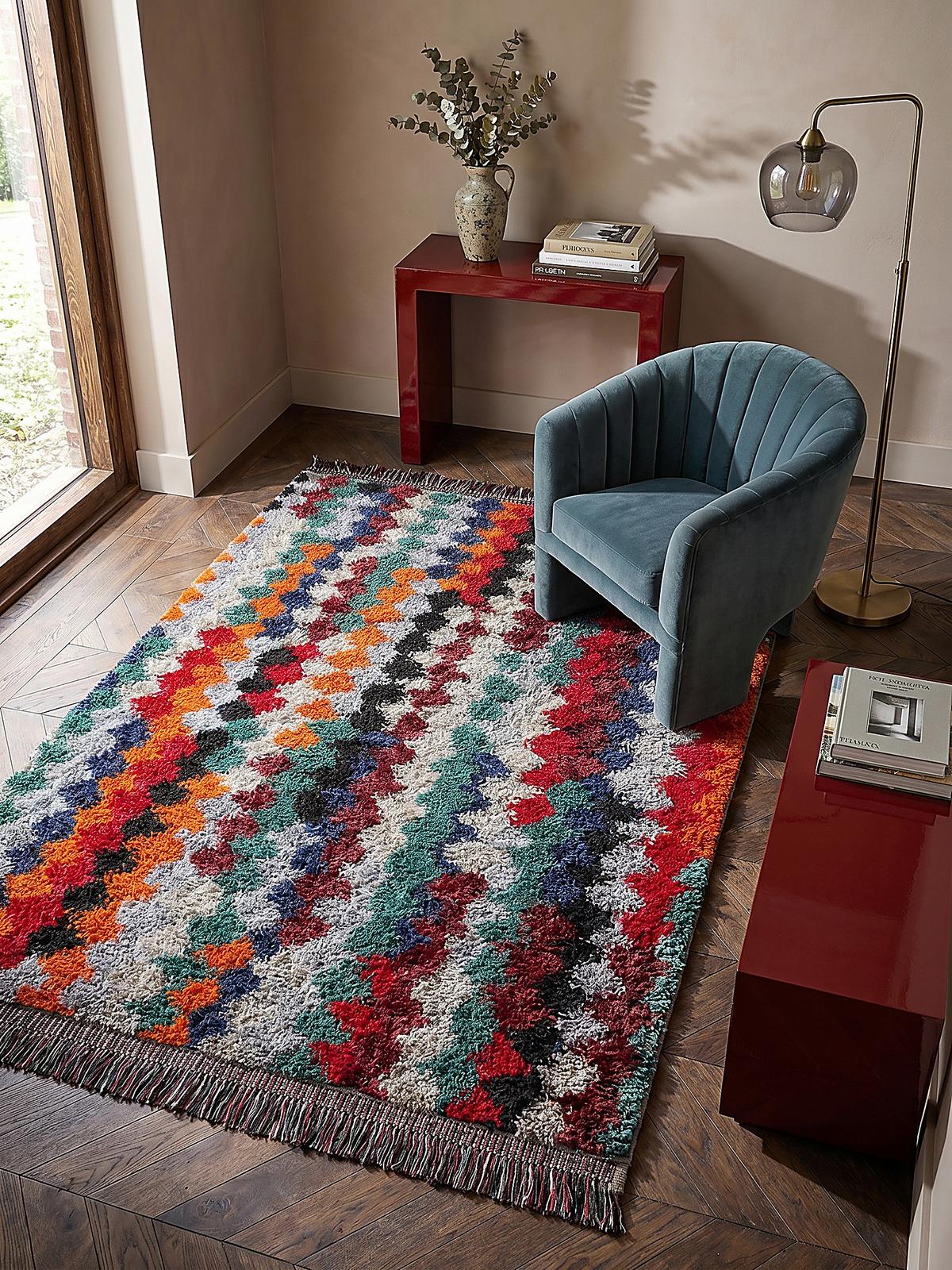 HOCHFLORTEPPICH mit Fransen TAFRAUT, im Berber-Stil, aus Polyester, Bunt, 200 x 300 cm - Multicolor, Textil (300/200cm) - KADIMA DESIGN