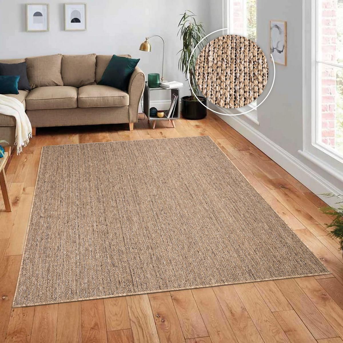 FLACHWEBTEPPICH, meliert, aus Polypropylen, Beige, 200 x 280 cm - Beige, Textil (280/200cm) - KADIMA DESIGN