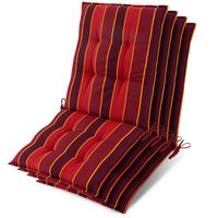 NIEDERLEHNER Sun-NL 105x50x8cm Rot-Gestreift (4tlg) - Rot, Textil (50/100cm) - Beautissu 