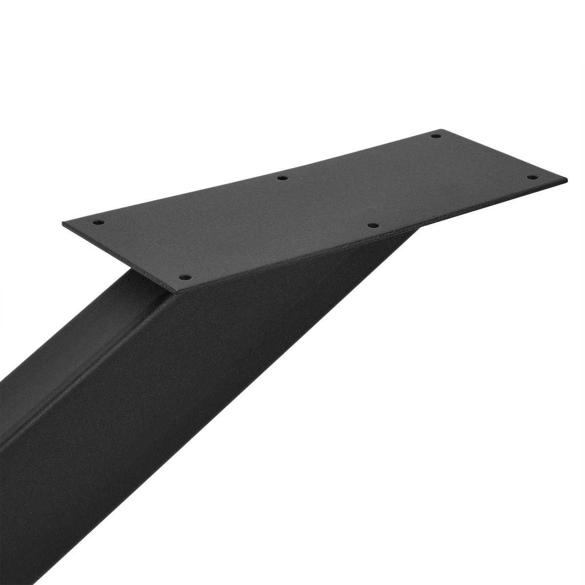TISCHGESTELL Oberau - Schwarz, Metall (98/43/58cm) - [en.casa]