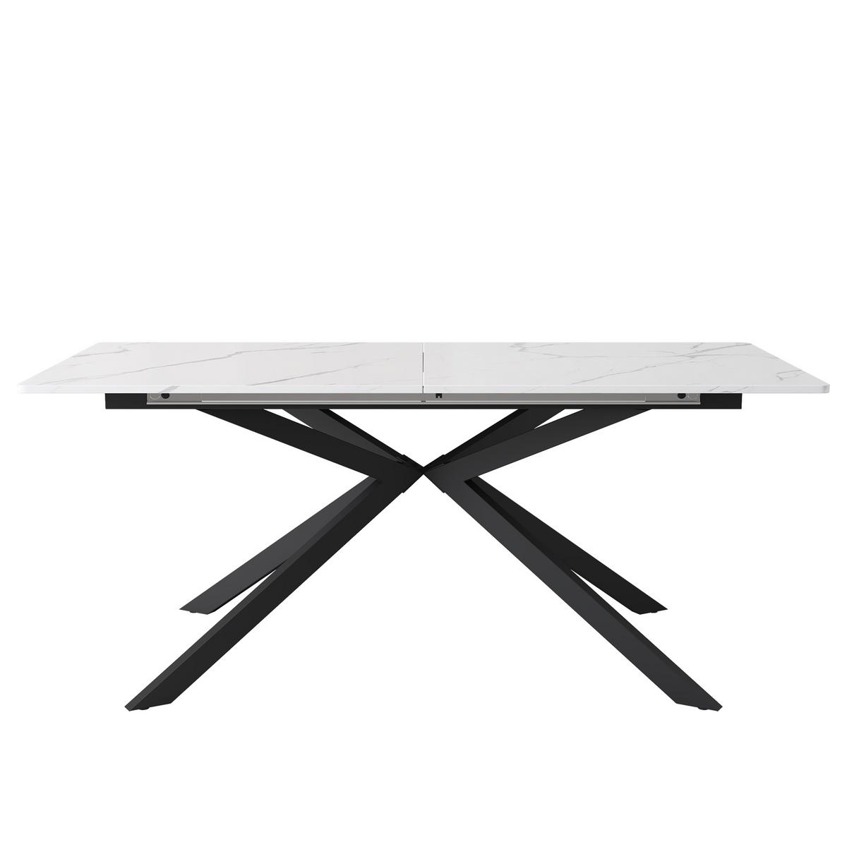 ESSTISCH ausziehbar 150–180 cm in Marmor-Optik - Grau, Holzwerkstoff (70/180/76cm) - Urban Meuble