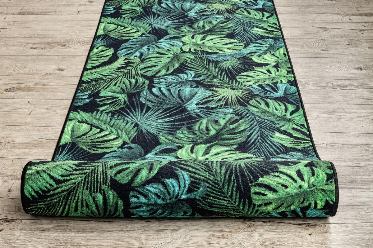 LÄUFER Antirutsch MONSTERA 100/130 cm - Pastellgrün, Textil (100/130cm) - rugsX