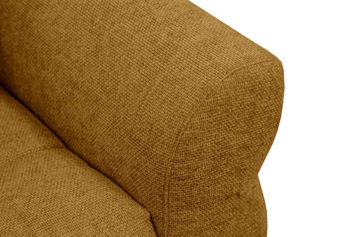 SOFA SALVINI 2-Sitzer, dunkelgelb - Dunkelgelb/Schwarz, Holzwerkstoff/Textil (176/88/99cm) - Wozimo