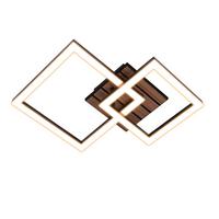 LED DECKENLEUCHTE Nyvyn 31.5/31.5/8 cm - Schwarz, Kunststoff/Metall (31.5/31.5/8cm) - ZMH