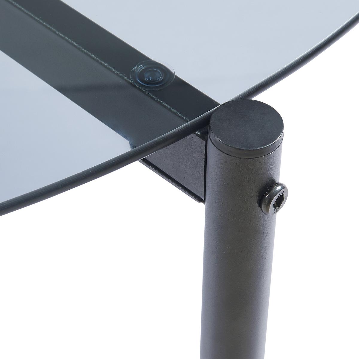 COUCHTISCH Ulökantaa 80/40 cm - Grau, Glas/Metall (40/40/80cm) - [en.casa]