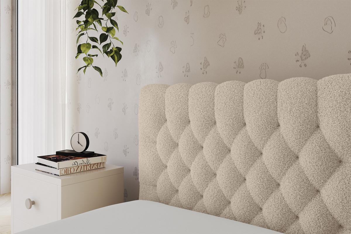 EINZELLBETT Jugendbett mit Bettkasten, Rechts - MULY 100x200 Dunkelbeige - Taupe, Holzwerkstoff/Textil (100/200cm) - ALTDECOR