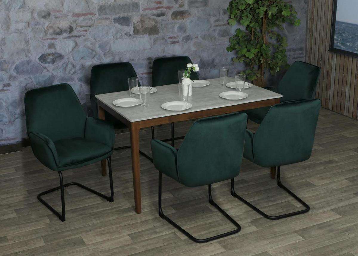 FREISCHWINGER Grün 6er-Set - Grün, Textil (60/89/61cm) - MCW