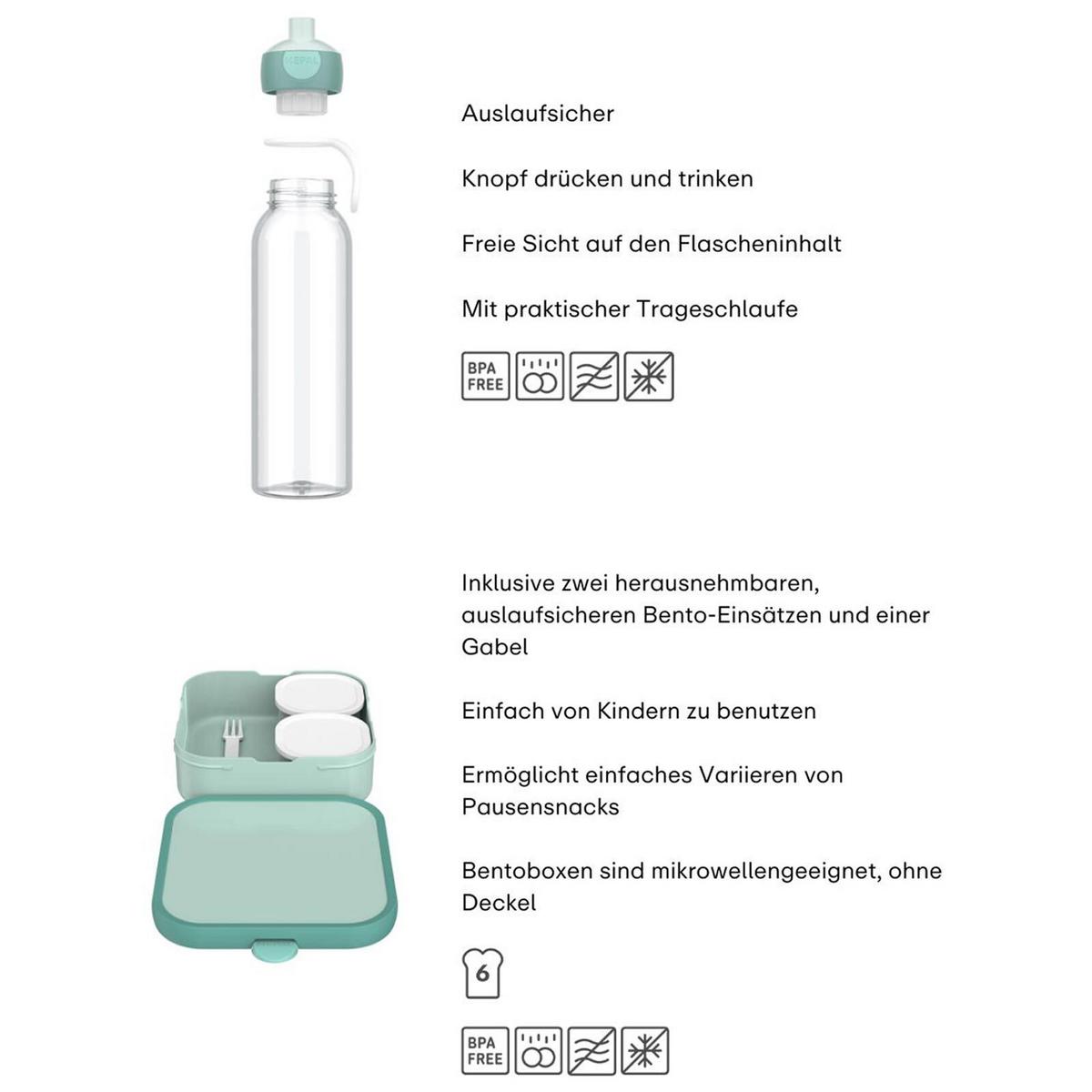 PAUSENSET XL Campus (2025) Cool Blue 2-tlg. - Blau, Kunststoff (2/2/2cm) - Mepal