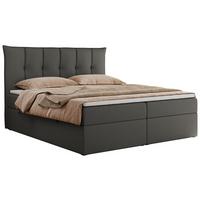 BOXBETT PREMIUM 10 140/200 Dunkelgrau Kunstleder - H4 - Dunkelgrau, Holz/Textil (140/200cm) - MKS