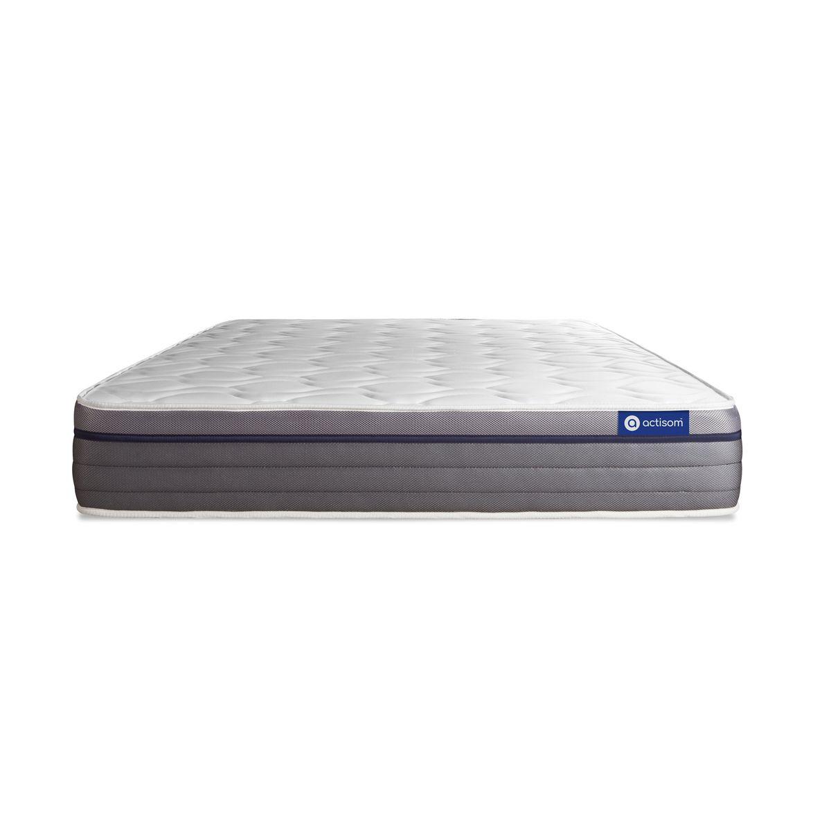 MATRATZE Actiflex zen Taschenfederkern und Memory-Schaum 140 x 200 cm h1 - Weiß, Textil (140/200cm) - ACTISOM