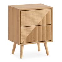 NACHTTISCH Telmo 2 schubladen Eichenfarbe - Honigeiche, Holzwerkstoff (40/55/30cm) - VS Venta-stock