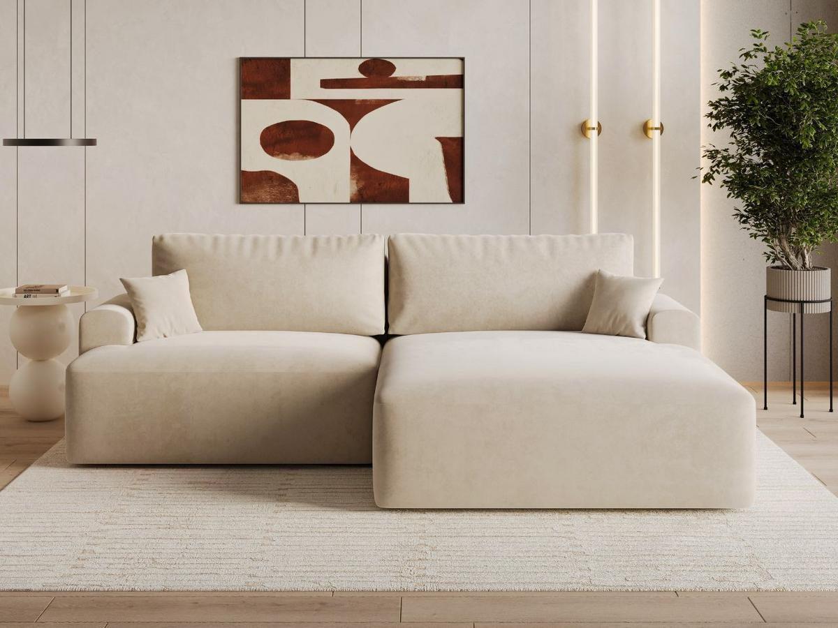 ECKSOFA Serene Beige Links - Beige, Holz/Textil (259/145cm) - Graingold