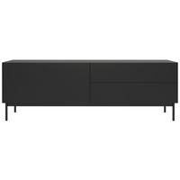 TV-LOWBOARD Olio SCHWARZ 160 CM - Schwarz, Holzwerkstoff/Metall (160/52/38.6cm) - Selsey