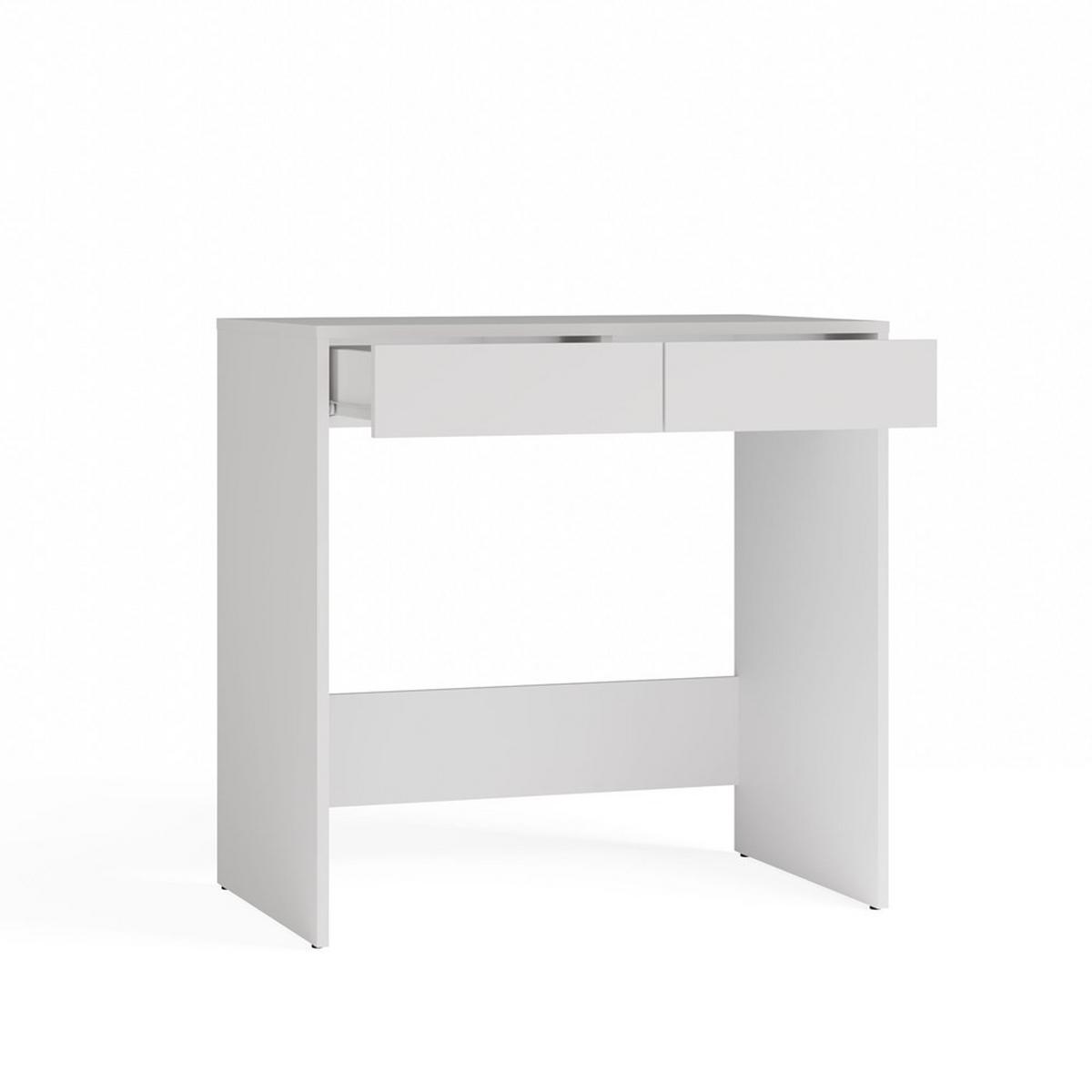 SCHREIBTISCH Weiß 81/80/50 - Weiß, Holzwerkstoff (90/50/80cm) - RAUMHIRSCH FURNITURE