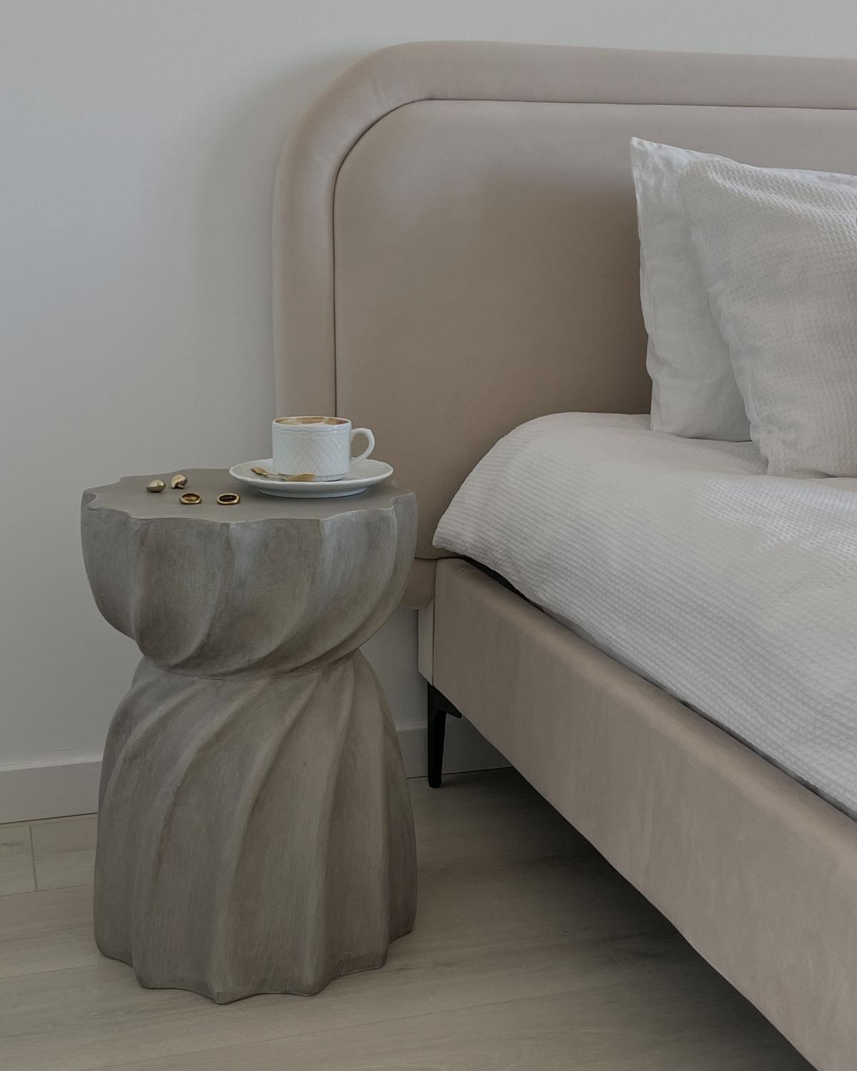 BETT mit Lattenrost 180/200 Samtstoff Hellbeige Suzette - Beige, Textil (180/200cm) - Beliani