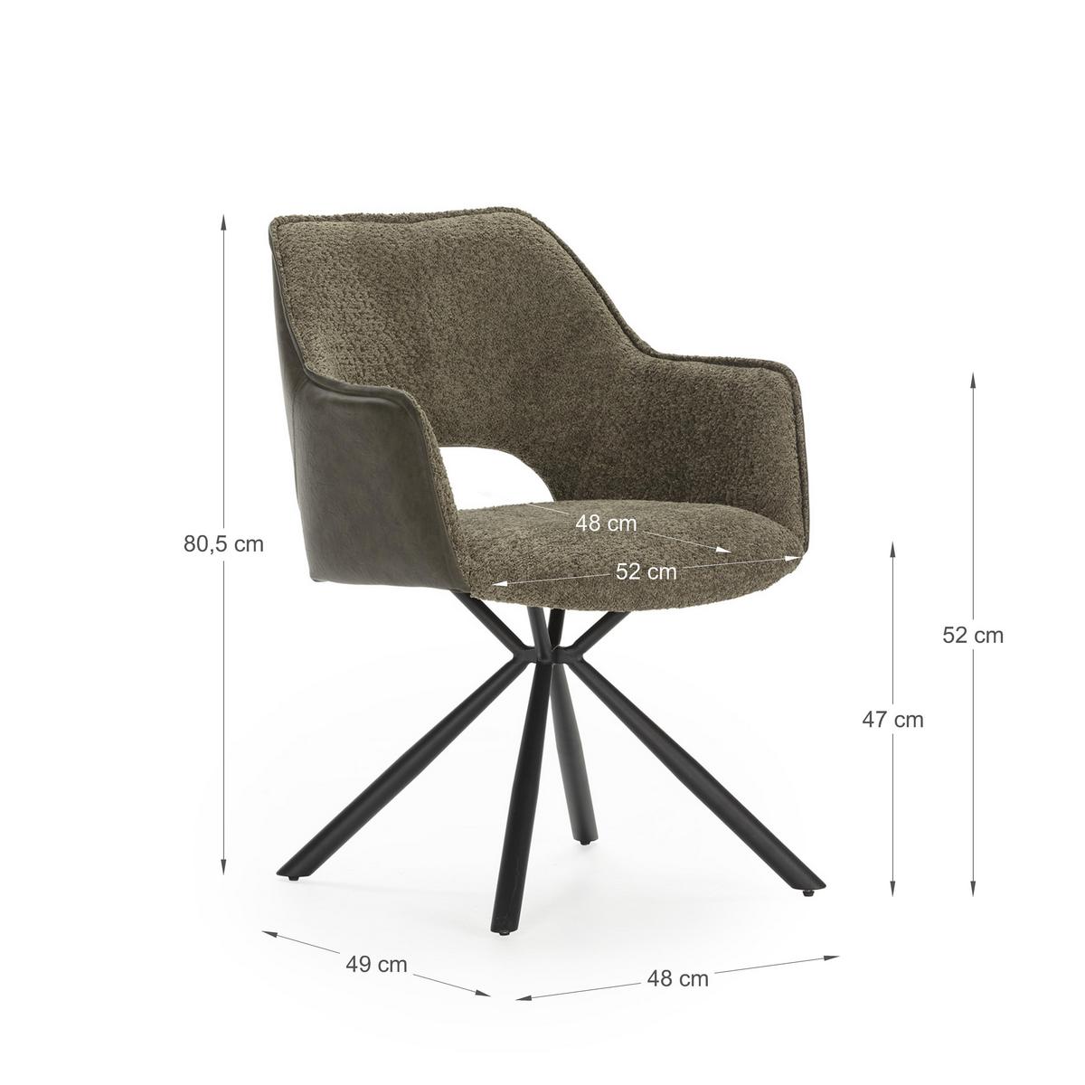 ESSZIMMERSTUHL Mariel Grün 60/62/47 cm 2er-Set - Grün, Textil (62/47/60cm) - Calicosy