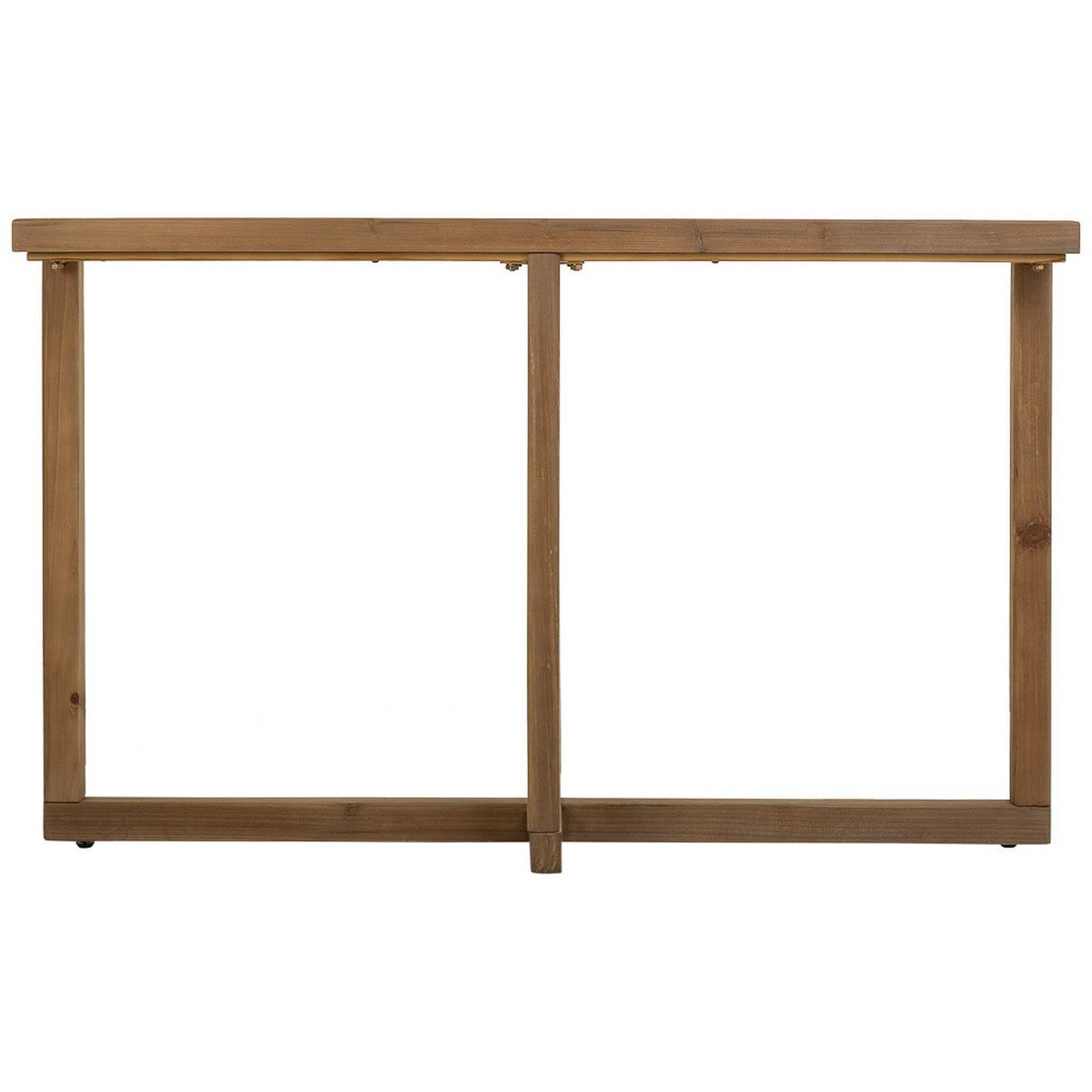 KONSOLENTISCH aus Holz und Glas, 120x33x75cm - Braun, Holz (33/120/75cm) - Wanderlust