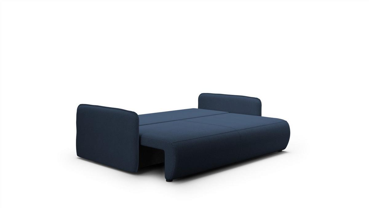 SCHLAFSOFA Calgary - Dunkelblau, Holzwerkstoff/Textil (216/86/105cm) - Fun Möbel