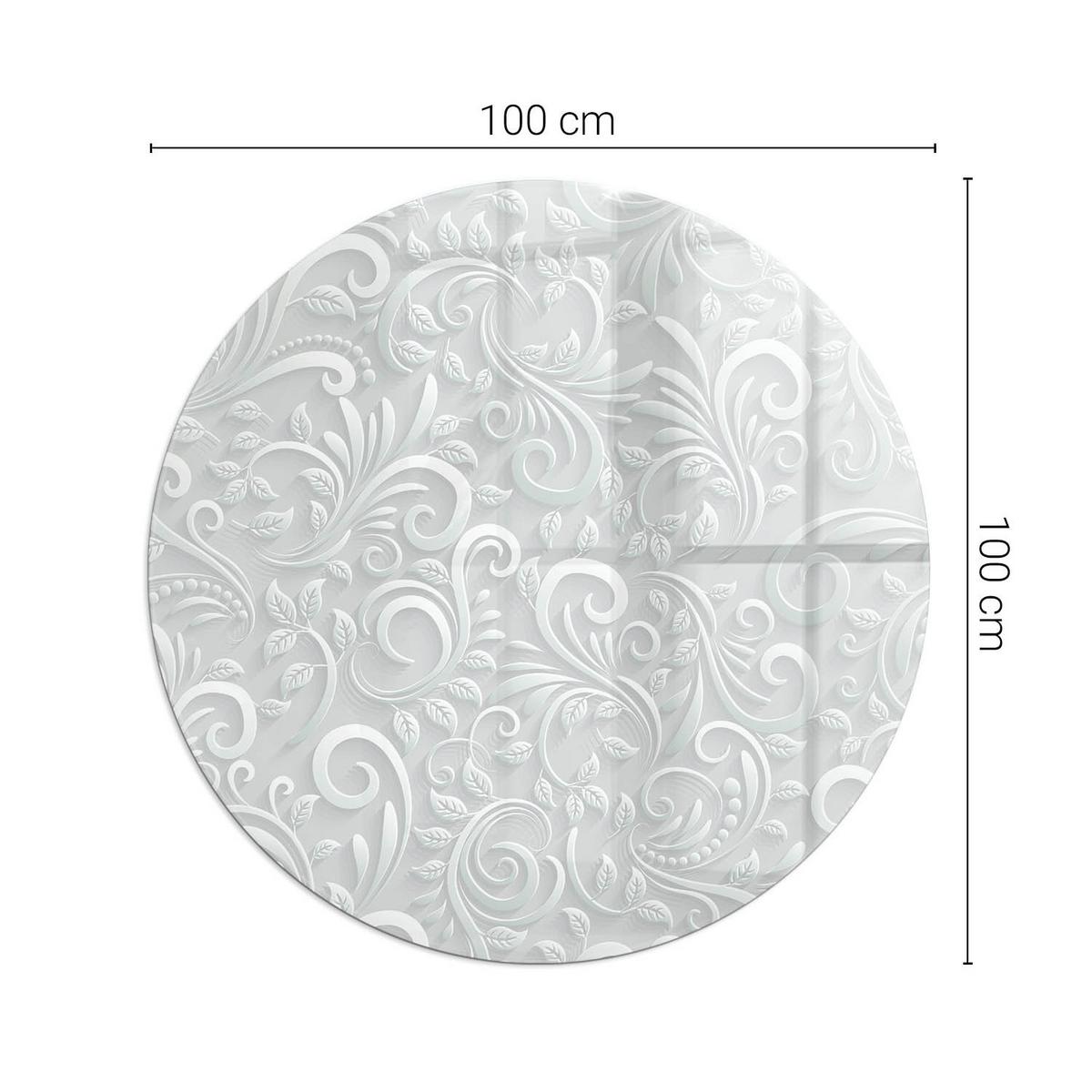 GLASPLATTE für Kamin Ø 100 cm - Grau, Glas (100/100/0.4cm) - TULUP