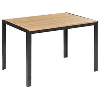 ESSTISCH Braun/Schwarz 120/80 cm Mann - Hellbraun, Holzwerkstoff (120/80/75cm) - Beliani