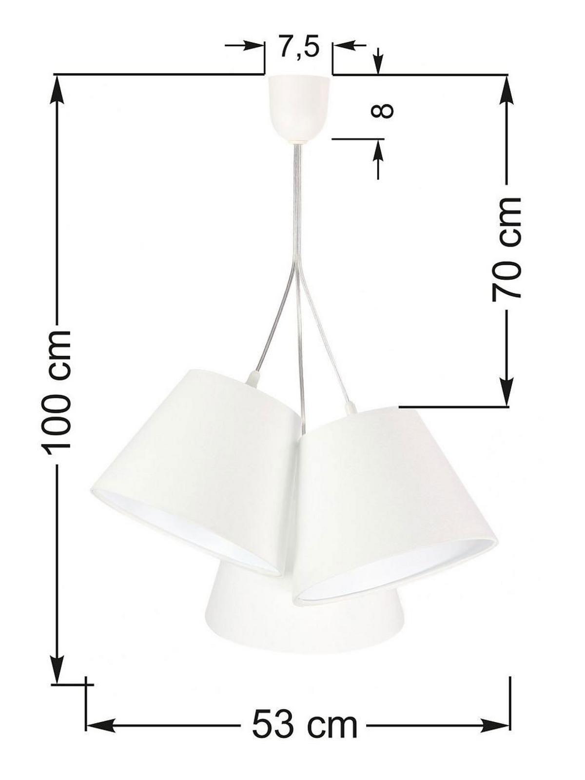 HÄNGELEUCHTE Weiß 26/19 cm - Weiß, Kunststoff (26/0.8/19cm) - ONZENO