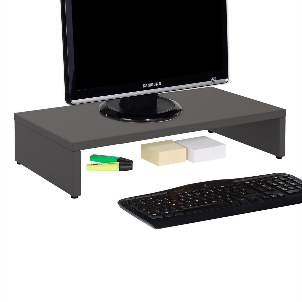 MONITORSTÄNDER MONITOR - Grau, Holzwerkstoff (27/50/10cm) - CARO-Möbel