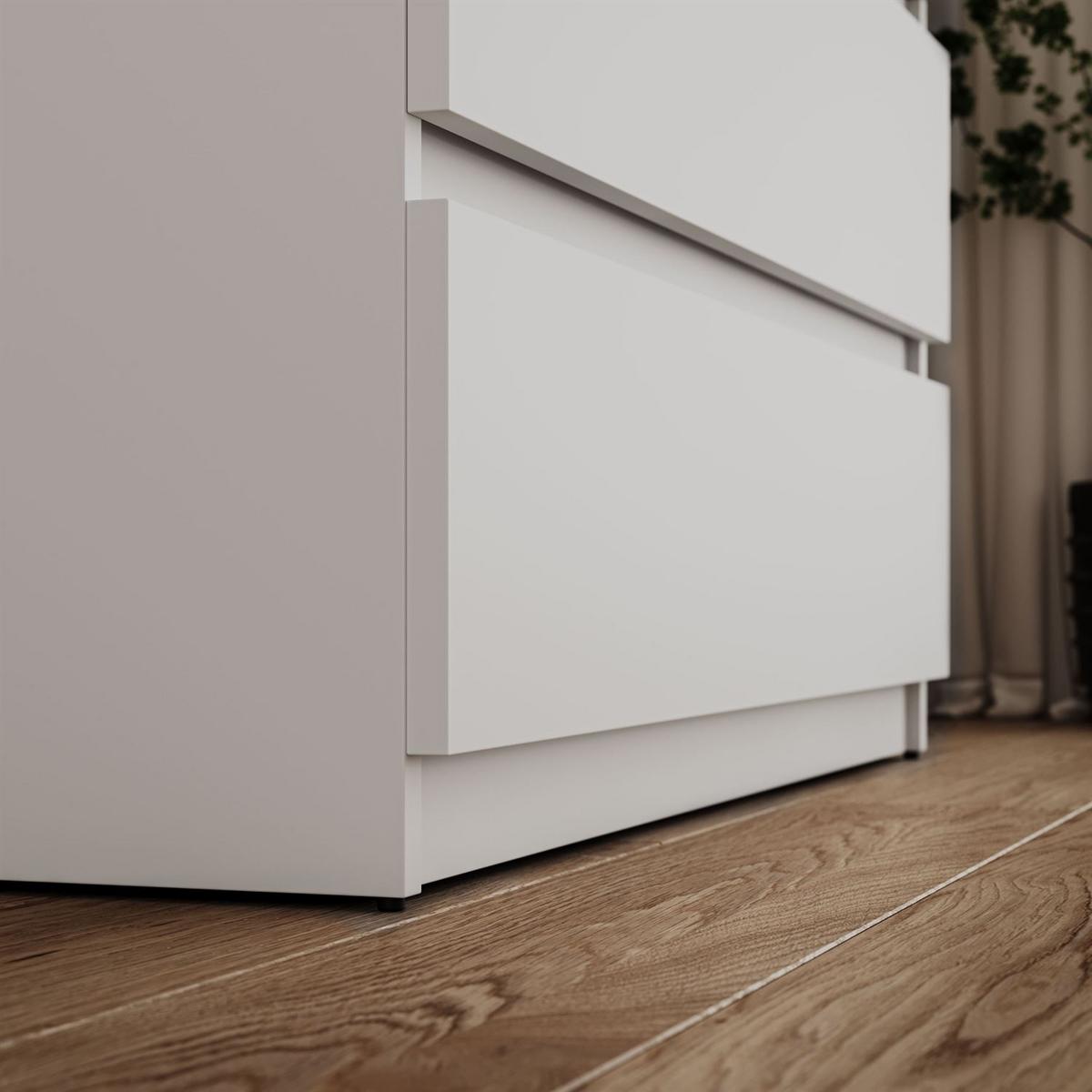 SCHRANK HANA SS-90 mit Spiegel Weiß - Weiß, Holzwerkstoff (90/180/50cm) - Lookway