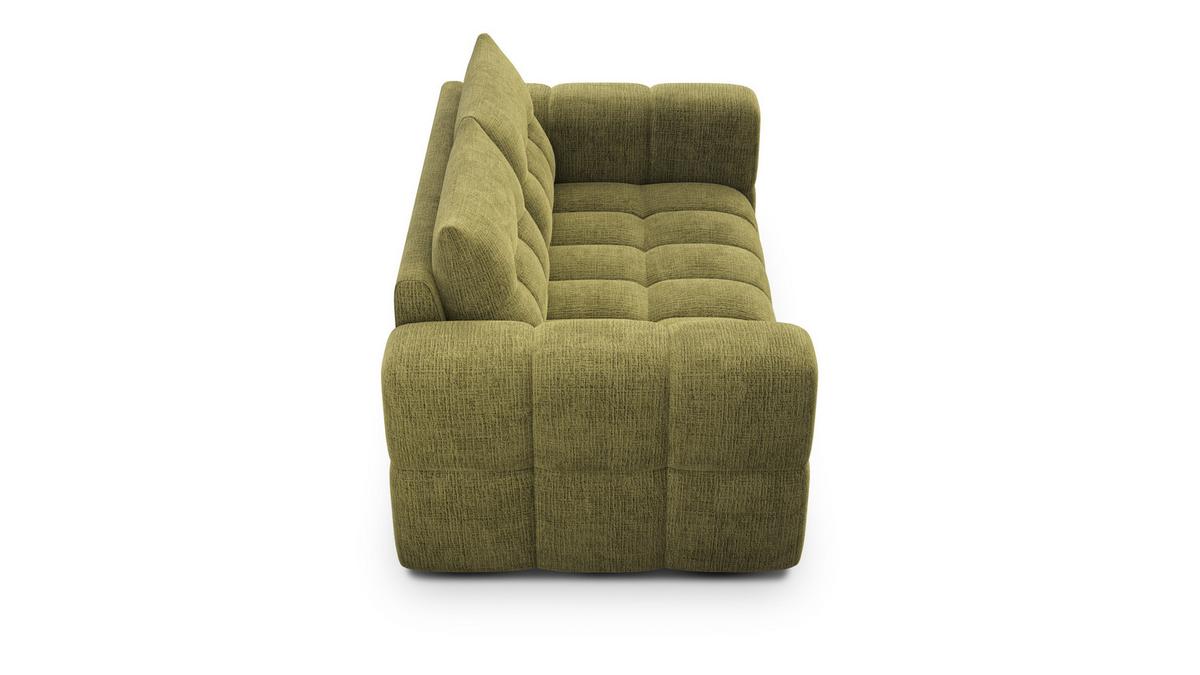 SOFA CLOUDI 2-Sitzer, olivgrün - Schwarz/Olivgrün, Holz/Textil (181/89/104cm) - Wozimo