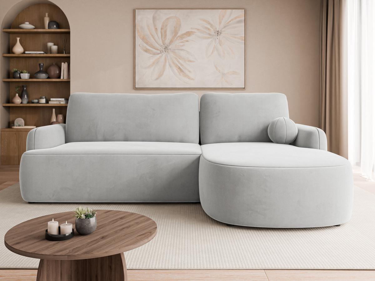 ECKSOFA Loridu Premium, Seite: Rechts - Silberfarben/Schwarz, Holz/Kunststoff (174/250cm) - MIRJAN24
