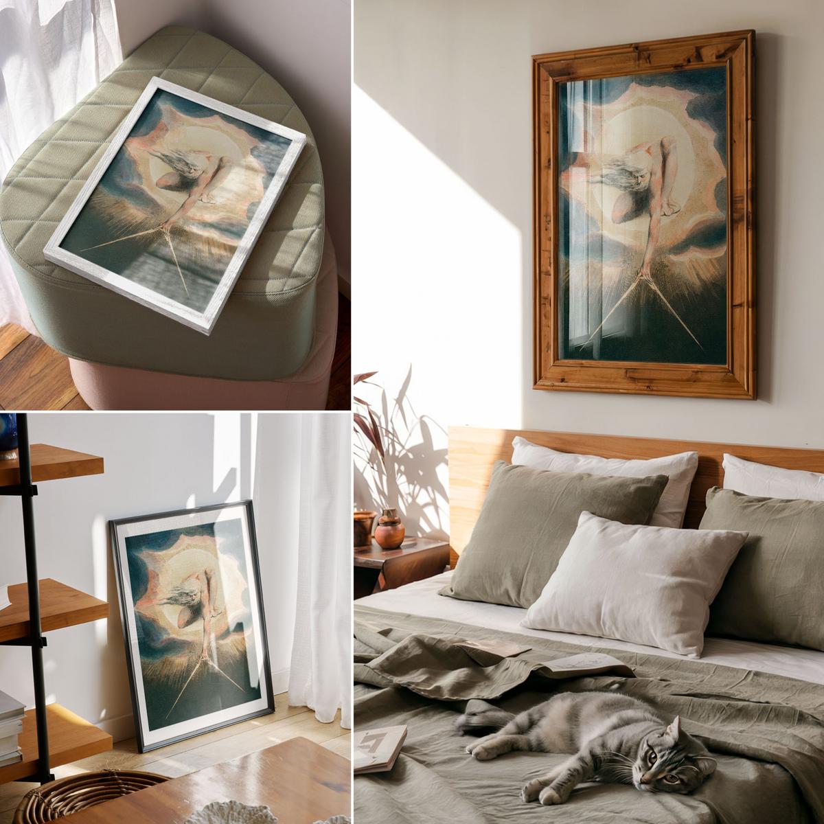 POSTER - 29x42 cm - William Blake - Alter Mann der Tage - Creme, Textil (29/42/0.1cm) - TULUP