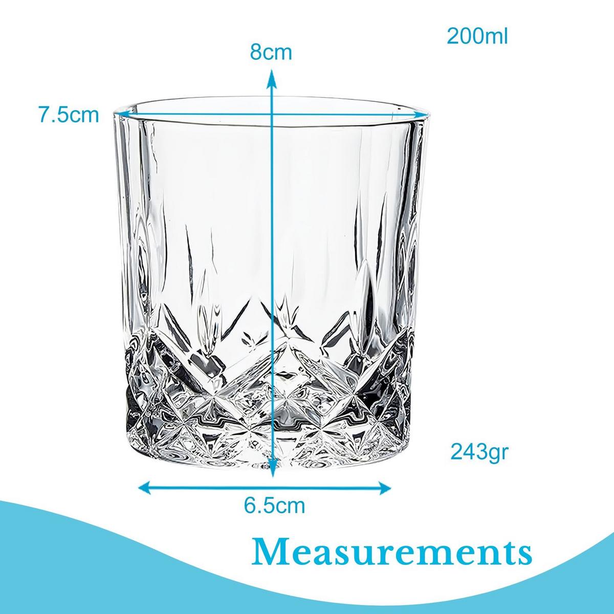 WHISKY GLAS SET (6-tlg.) - Transparent, Glas (0.2L) - Intirilife
