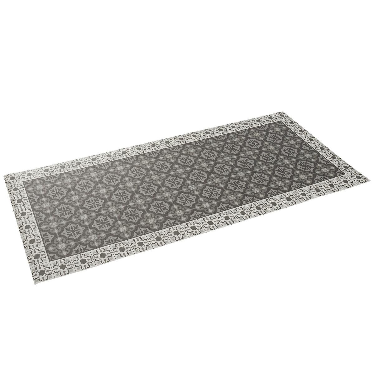 VINYL TEPPICH KÜCHENLÄUFER EVORA FLIESENOPTIK - Grau, Textil (49/140cm) - Pergamon