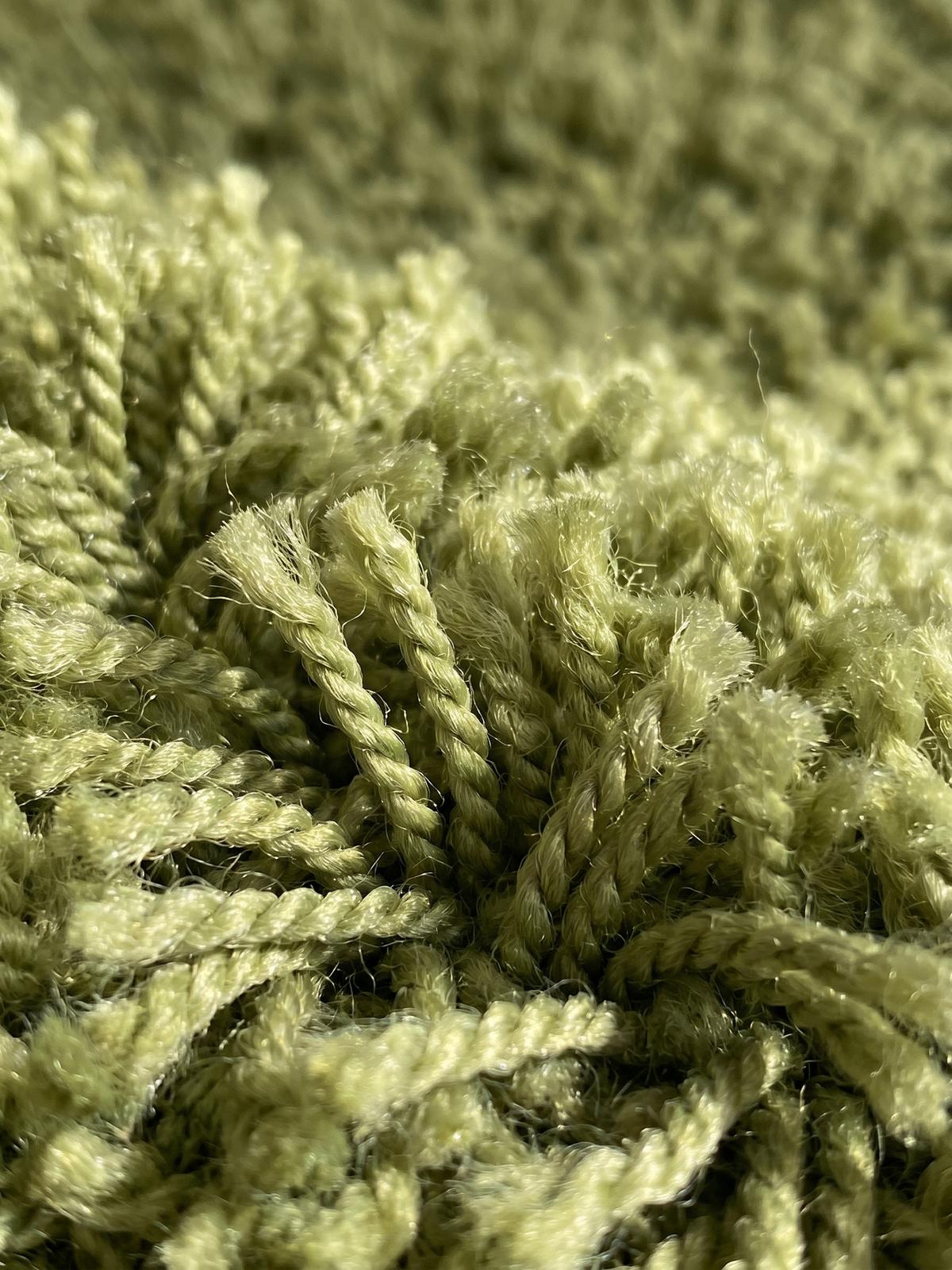 HOCHFLORTEPPICH RHEIN, einfarbig, aus Polypropylen, Grün, Ø 120 cm - Grün, Textil (120/120cm) - KADIMA DESIGN