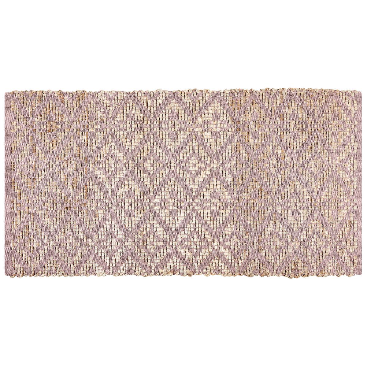 TEPPICH geflochten Gerze 150/80 cm - Pink, Textil (80/150cm) - Beliani