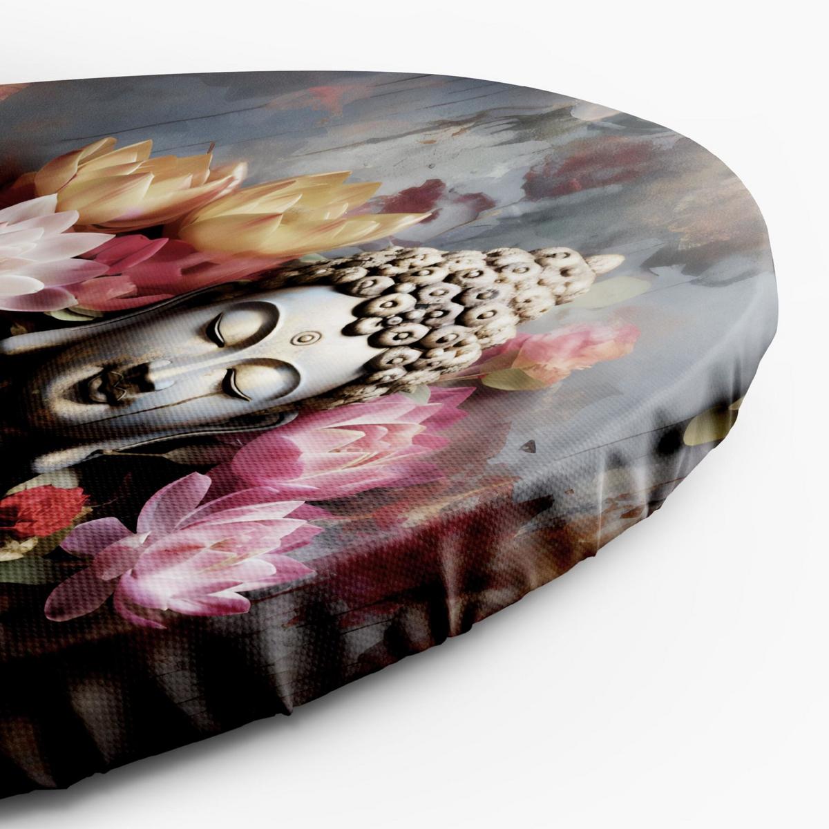 RUNDES BILD Grau 60/60 cm - Pink/Grau, Textil (60/60cm) - KUNSTLOFT