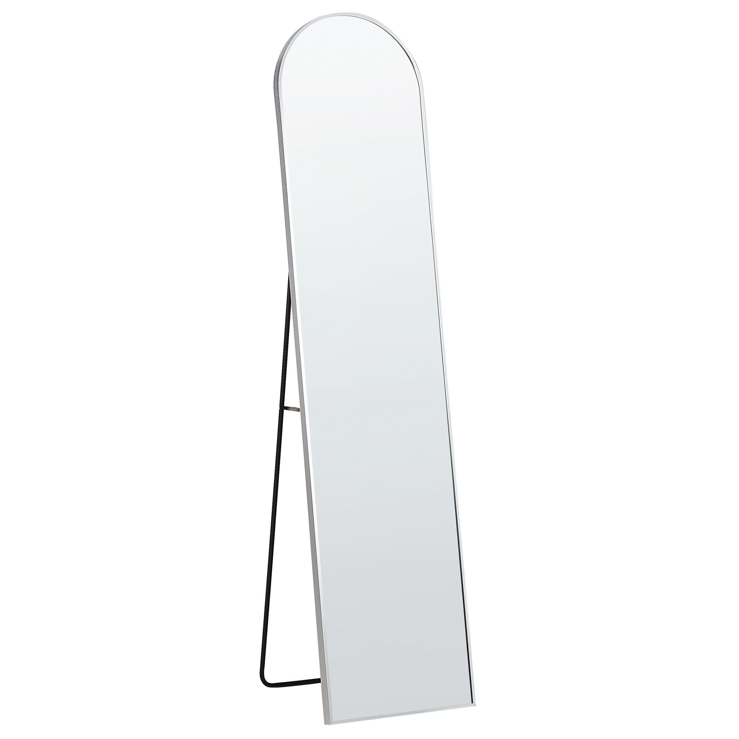 STEHSPIEGEL silber 36/150 cm Bagnolet - Silberfarben, Metall (36/150/40cm) - Beliani