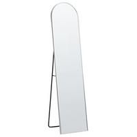 STEHSPIEGEL silber 36/150 cm Bagnolet - Silberfarben, Metall (36/150/40cm) - Beliani