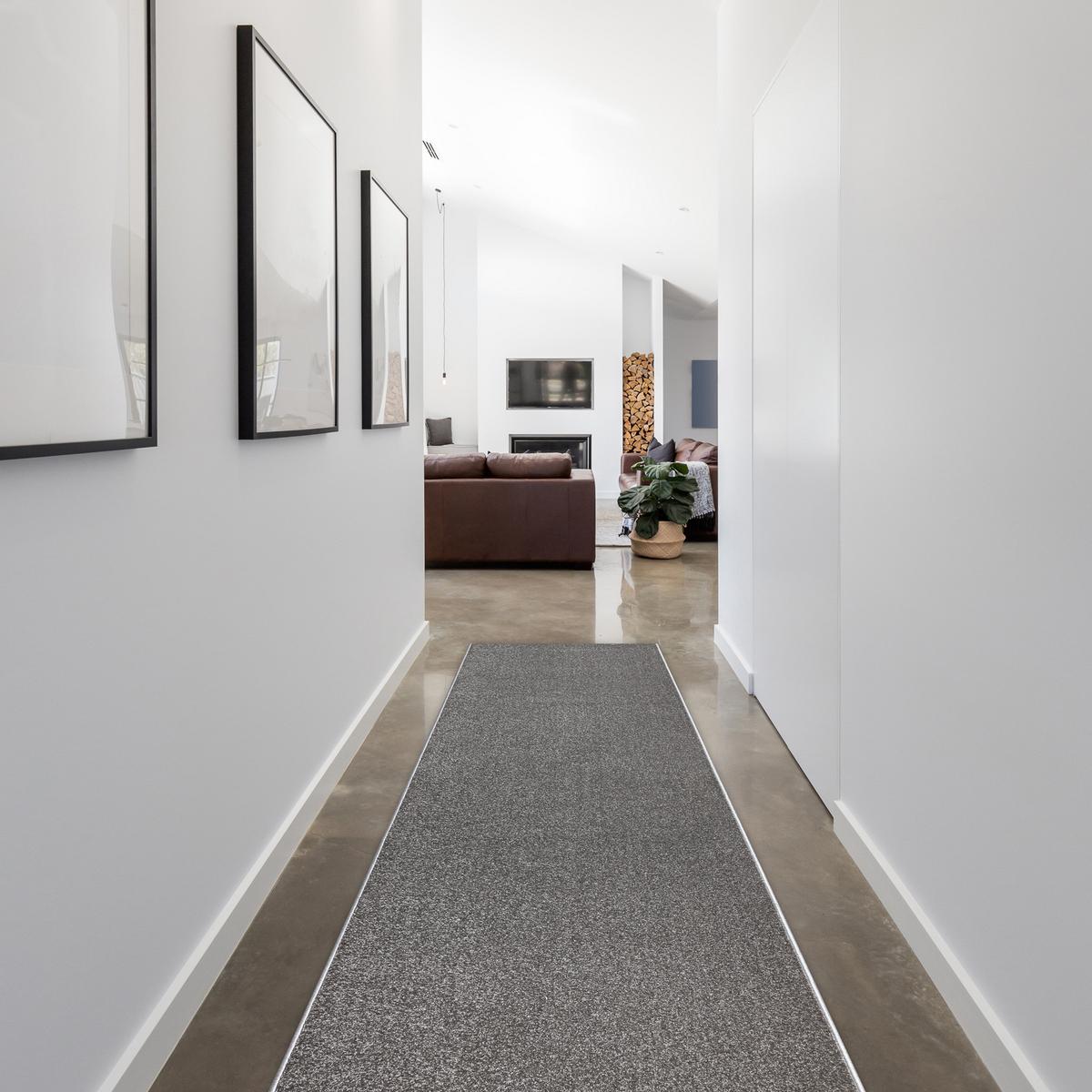 LÄUFER KARMEL Glatt, 70/100 cm - Grau, Textil (70/100cm) - rugsX