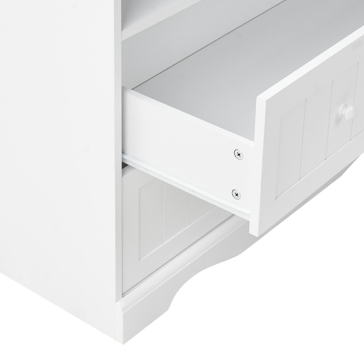 WICKELKOMMODE VIRDEN Weiß - Weiß, Holzwerkstoff (90/86/50cm) - Beliani