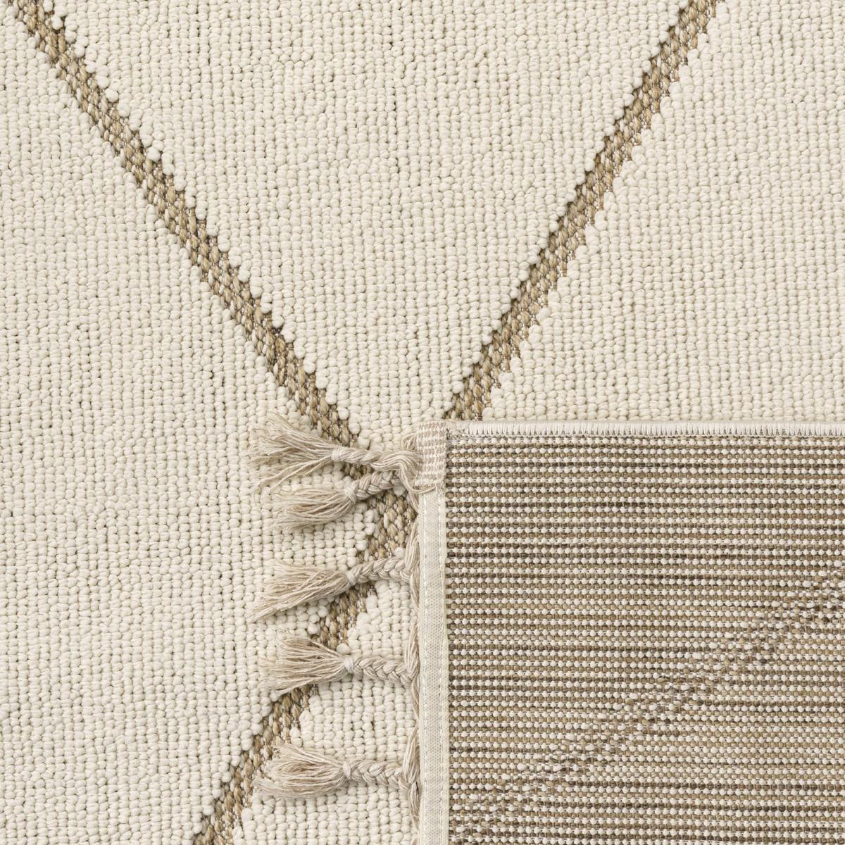KURZFLORTEPPICH, geometrisch, Florhöhe 7 mm, Beige, 200 x 280 cm - Beige, Textil (200/280cm) - KADIMA DESIGN