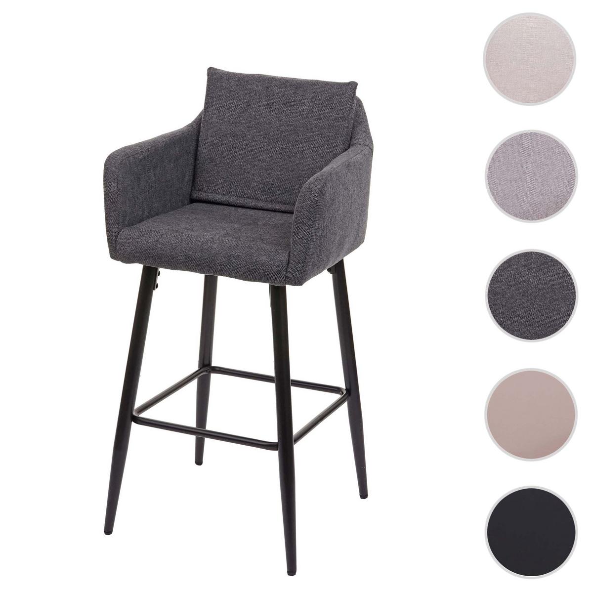 BARHOCKER Anthrazit - Anthrazit, Textil (54/105/53cm) - MCW